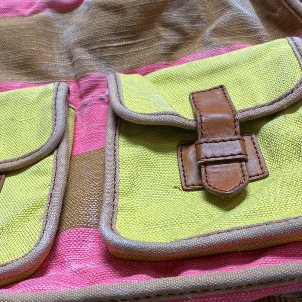 Large Fossil Shay Canvas Shoulder Tote - image 3